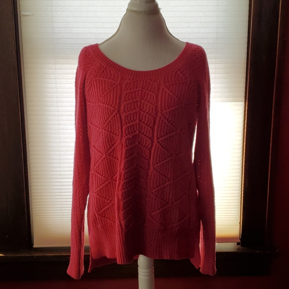 SO Pink Crochet Sweater